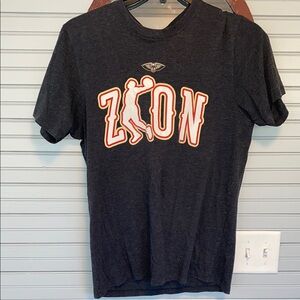 Black Graphic T-Shirt with Red and White Design